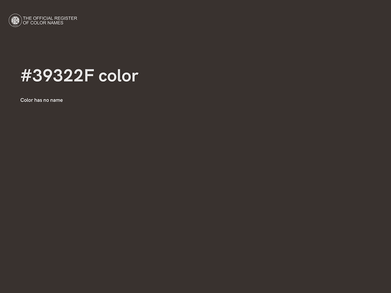 #39322F color image
