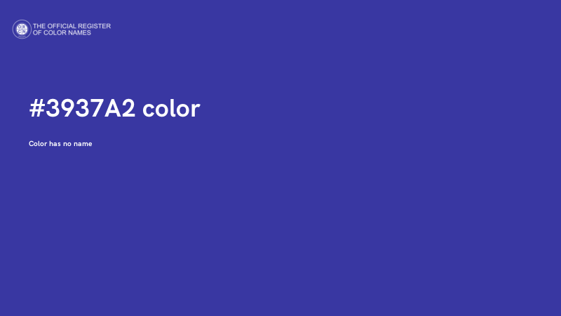 #3937A2 color image