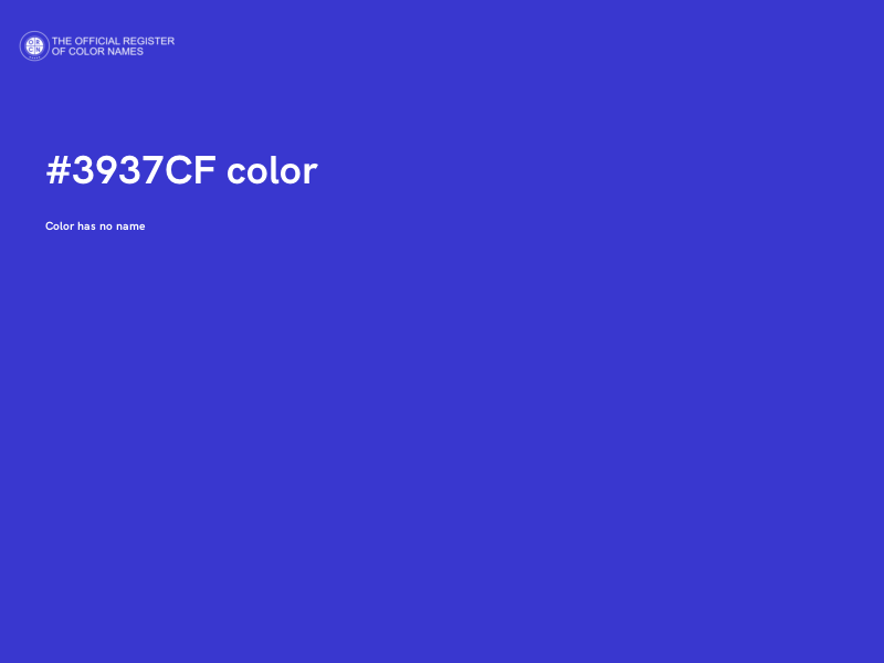 #3937CF color image