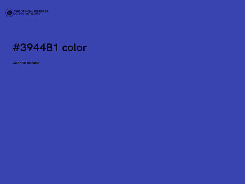 #3944B1 color image