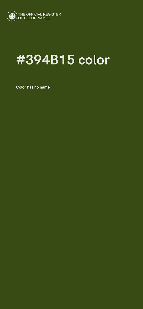 #394B15 color image