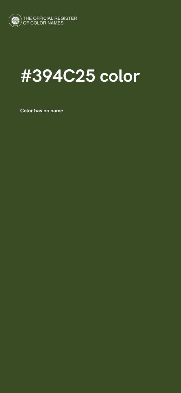 #394C25 color image