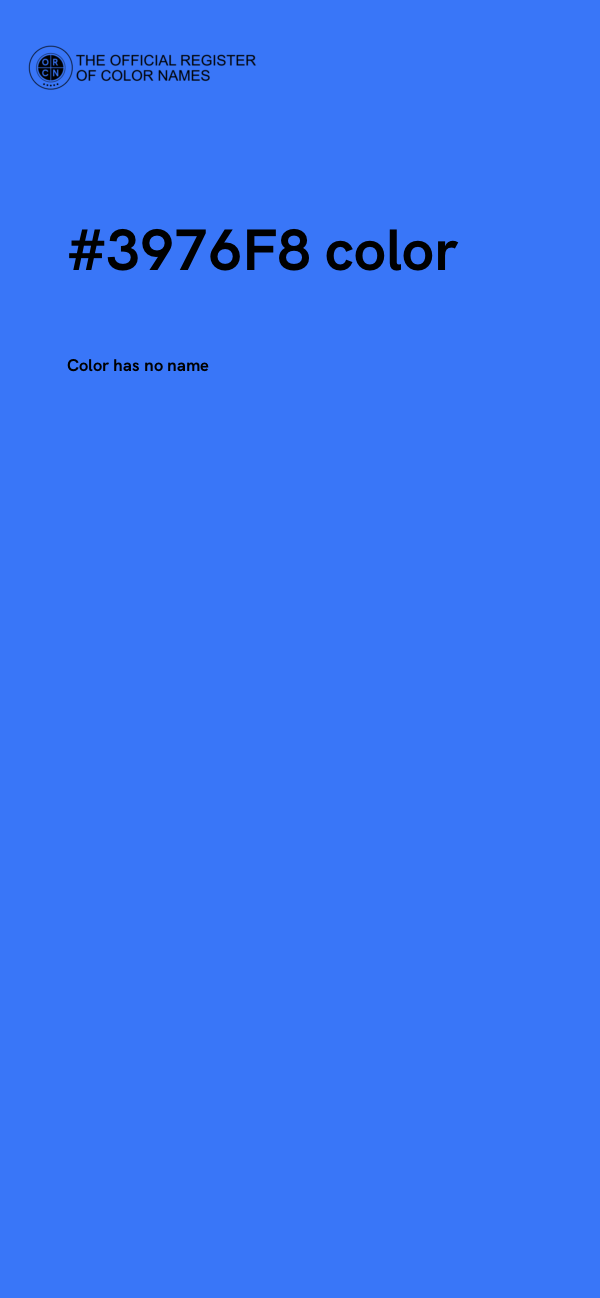 #3976F8 color image