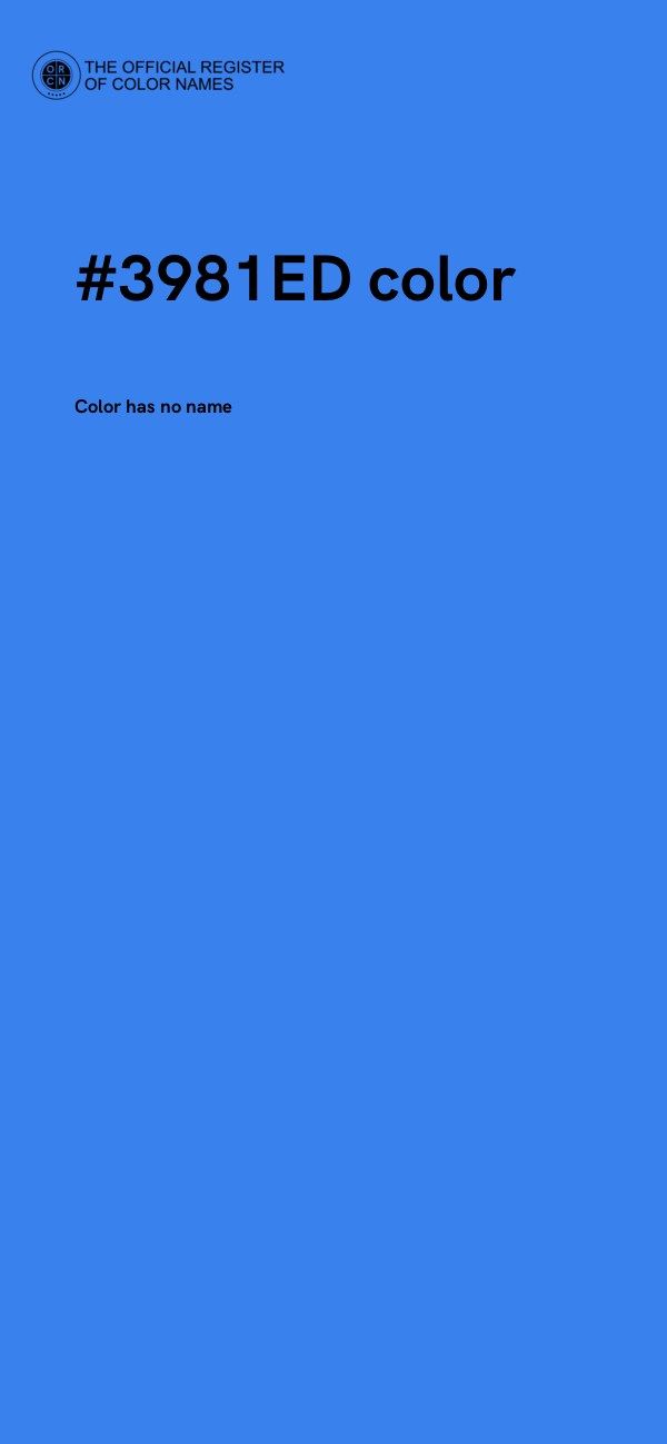 #3981ED color image