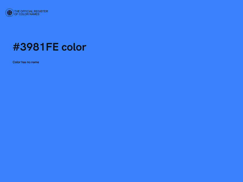 #3981FE color image