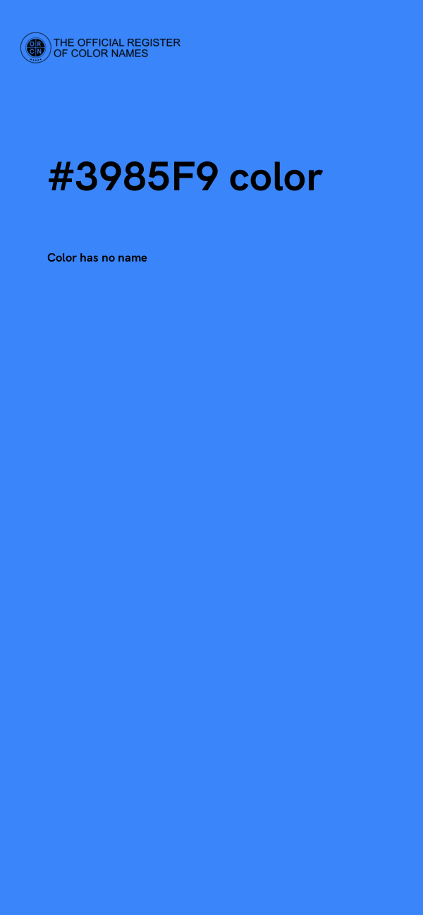 #3985F9 color image