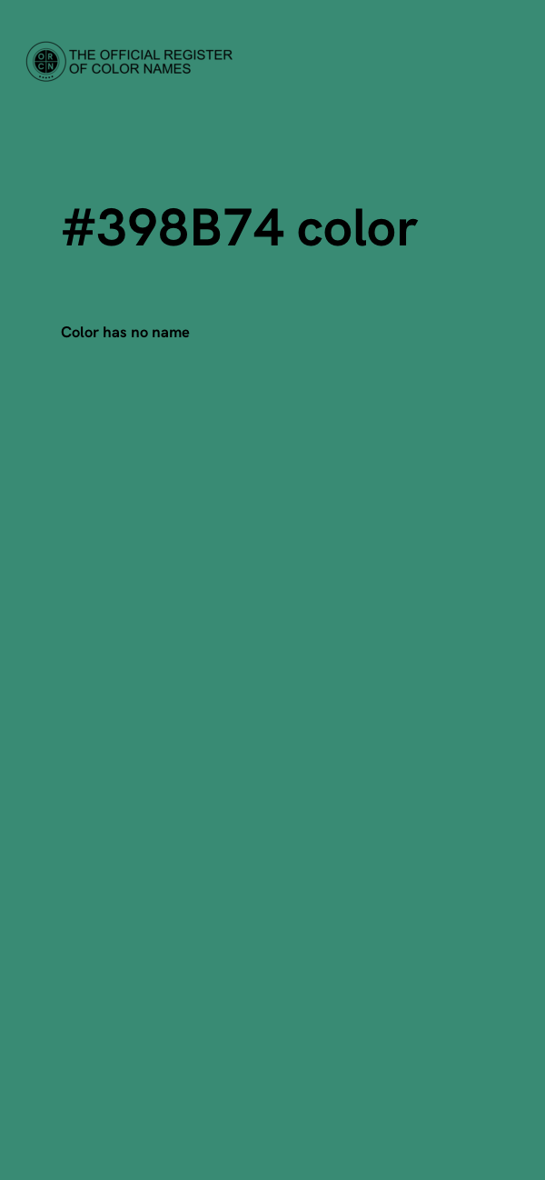 #398B74 color image