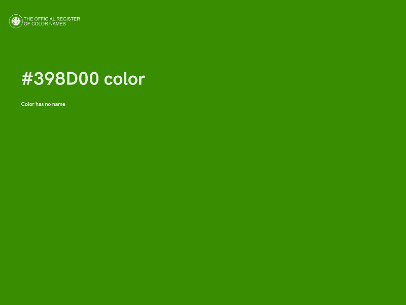 #398D00 color image