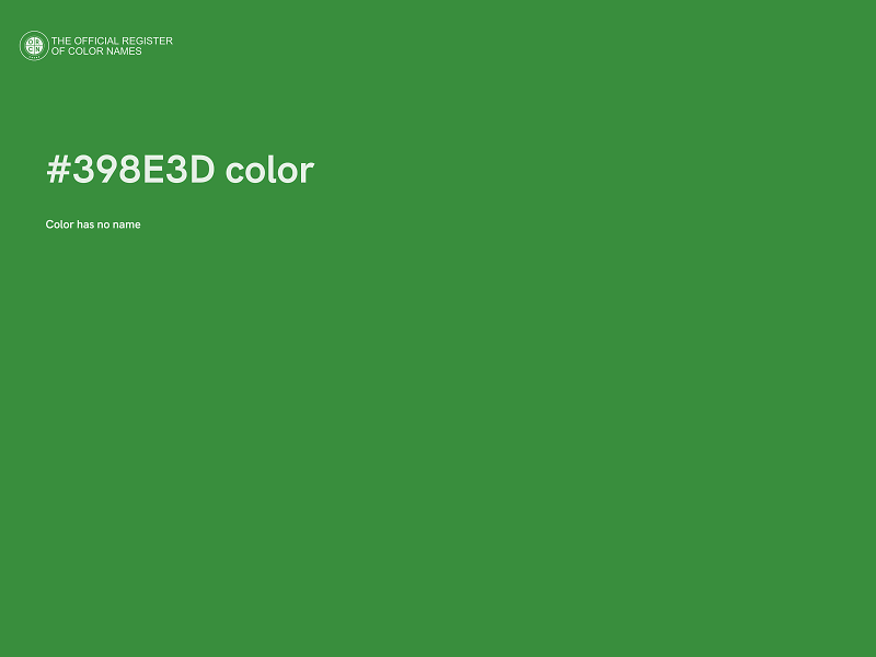 #398E3D color image