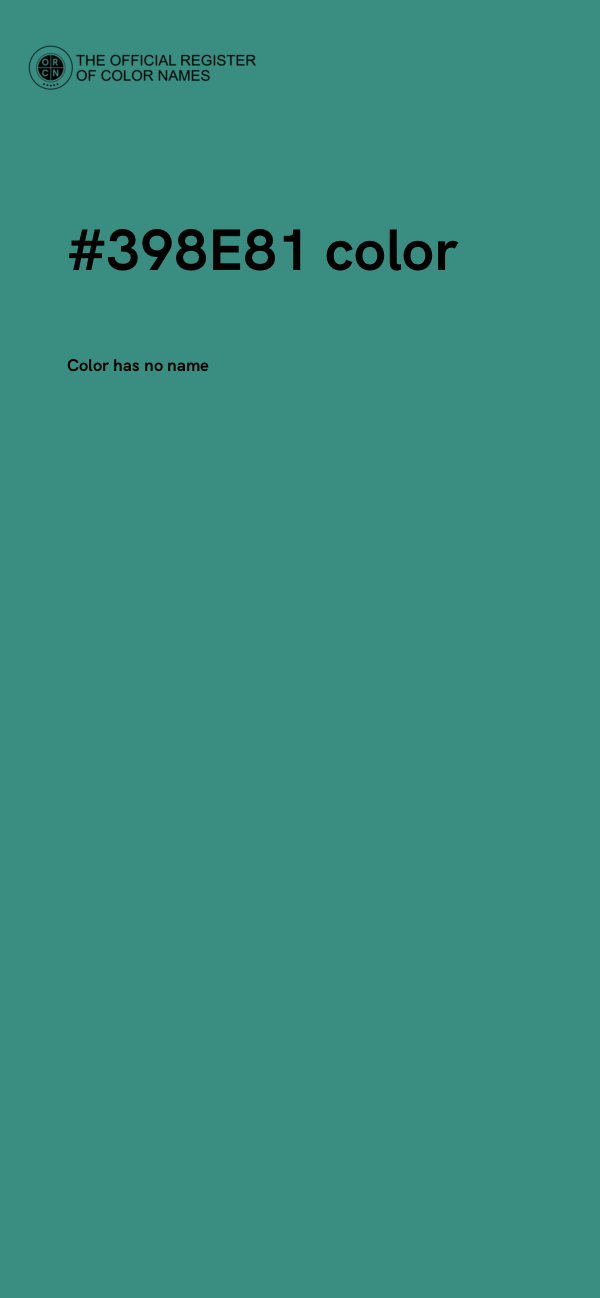 #398E81 color image