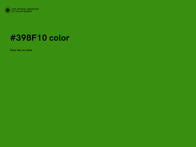 #398F10 color image