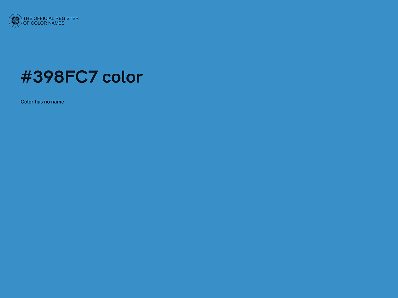 #398FC7 color image