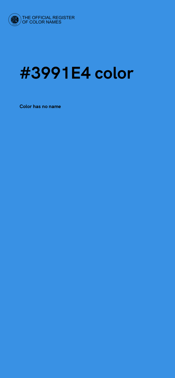 #3991E4 color image