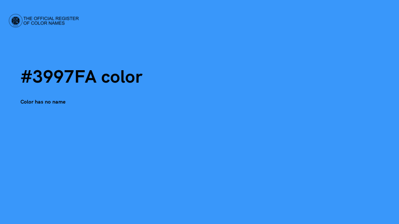 #3997FA color image