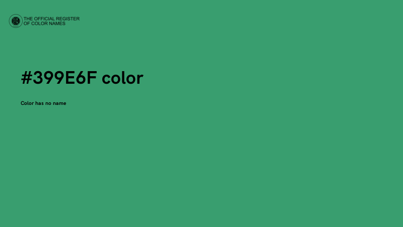 #399E6F color image