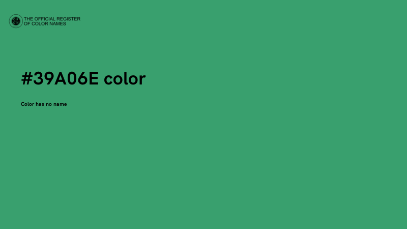 #39A06E color image