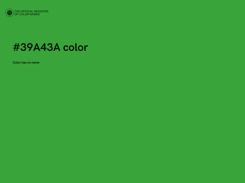 #39A43A color image