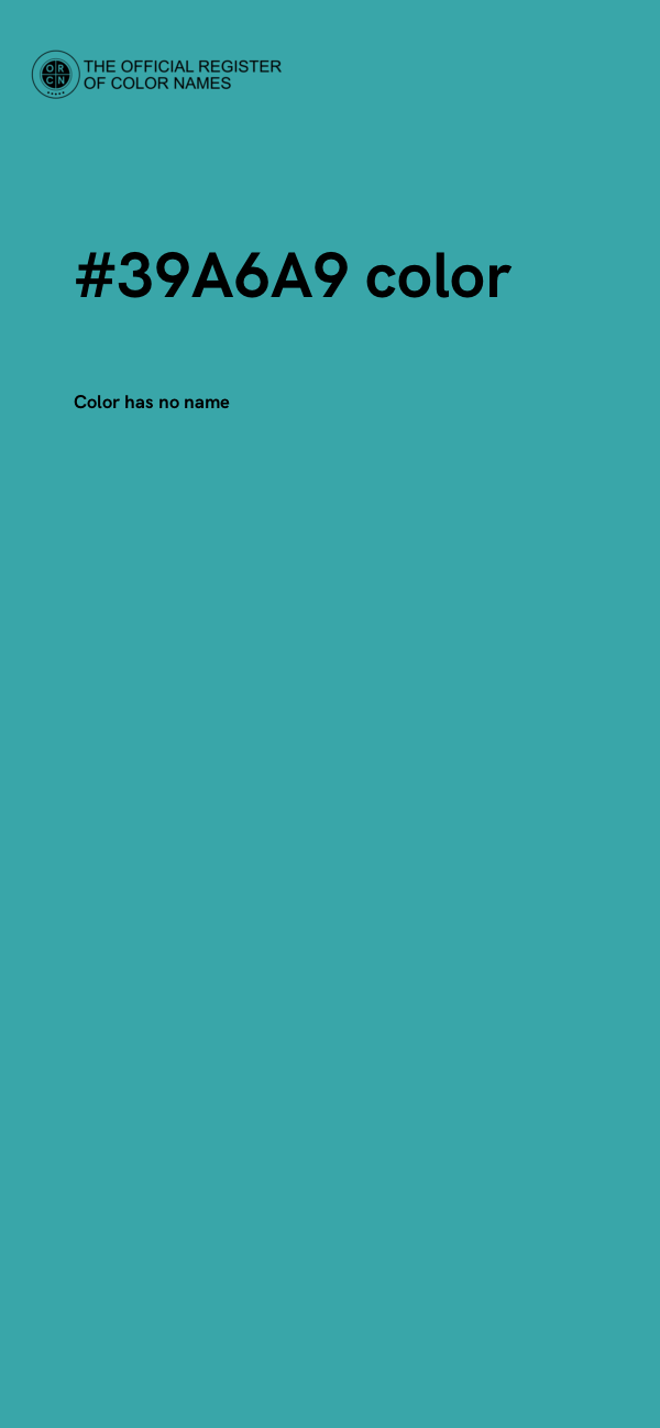 #39A6A9 color image