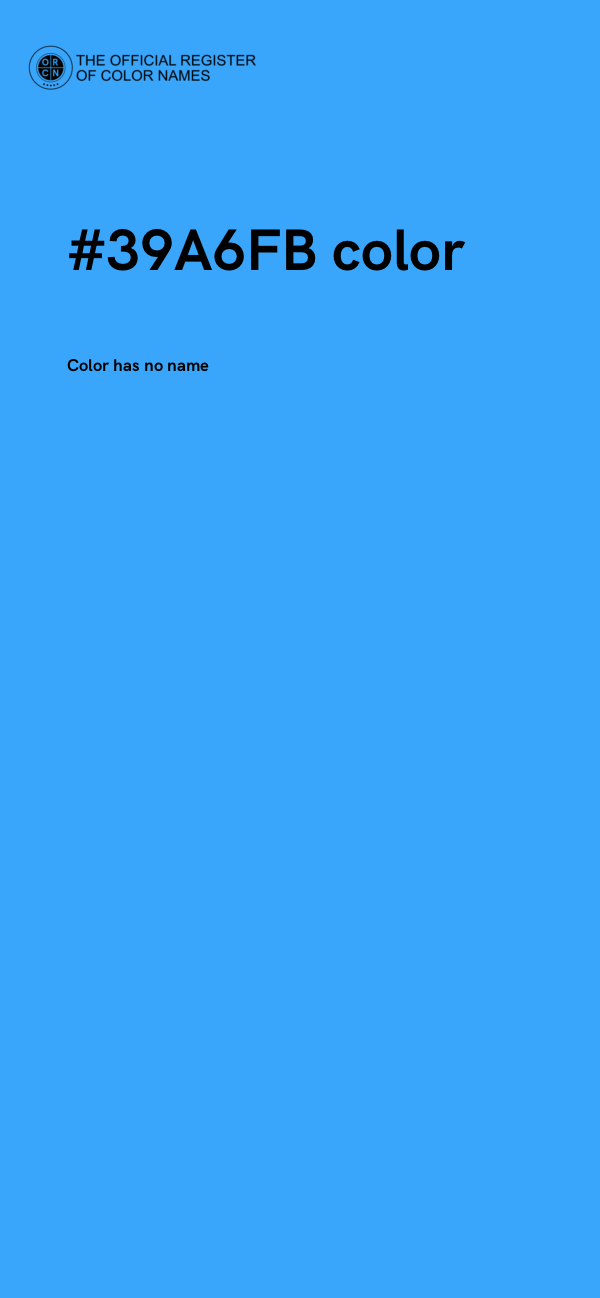 #39A6FB color image