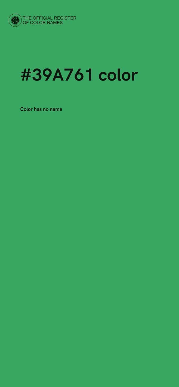 #39A761 color image