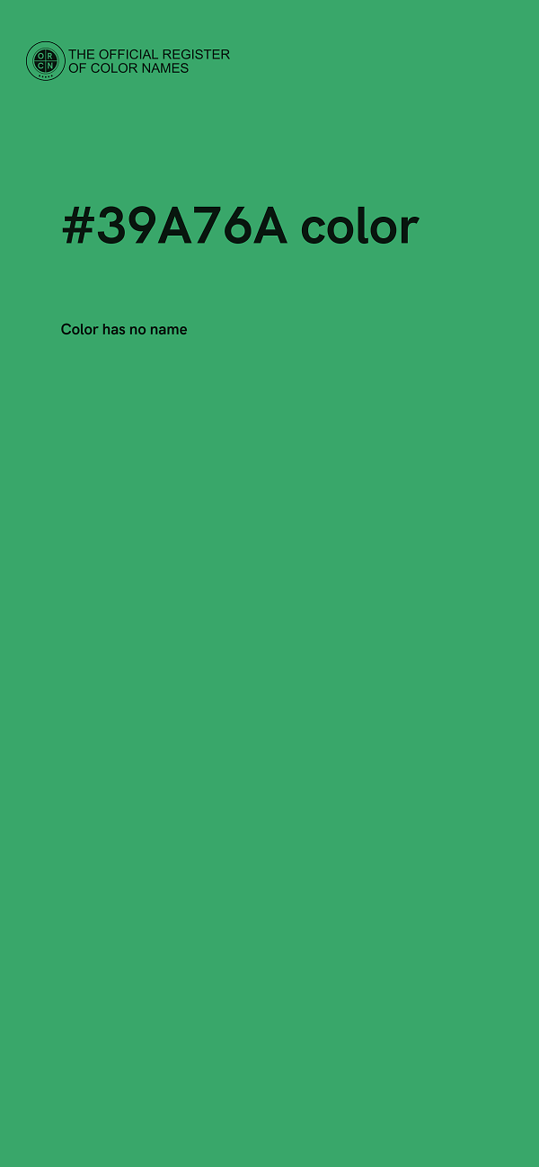 #39A76A color image
