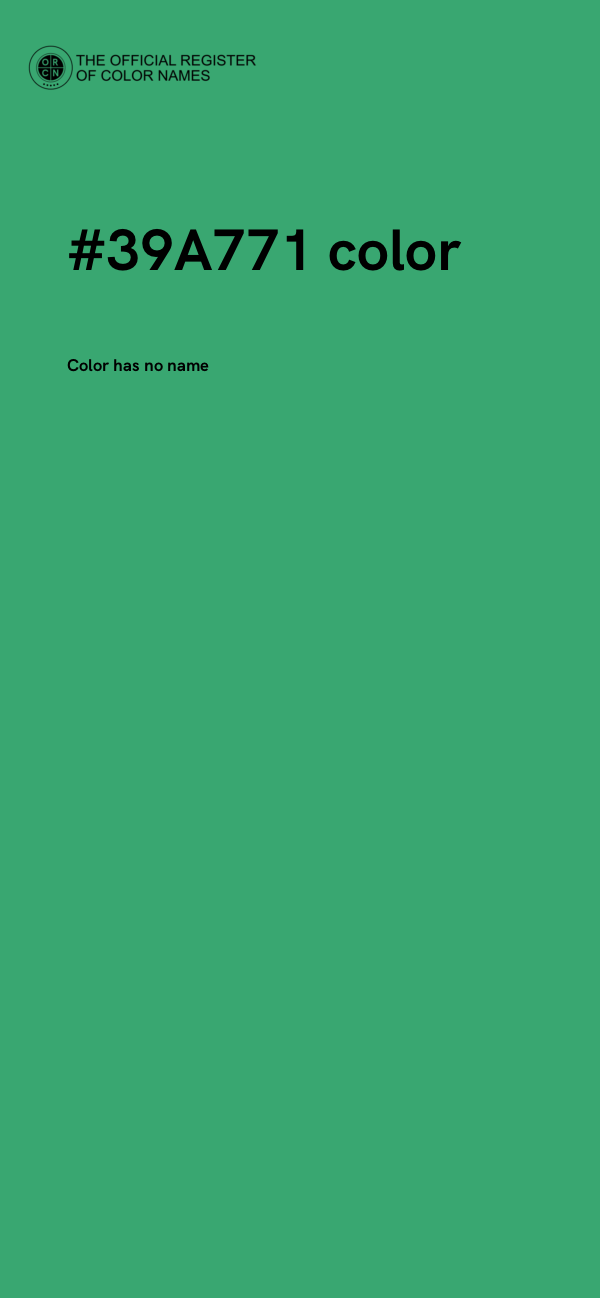 #39A771 color image