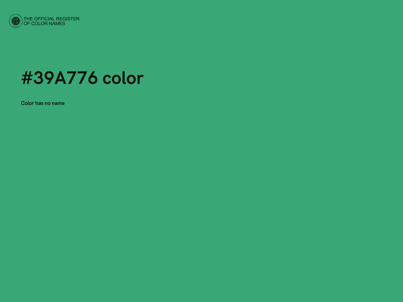 #39A776 color image