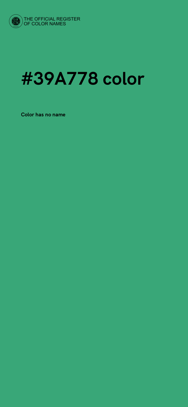 #39A778 color image