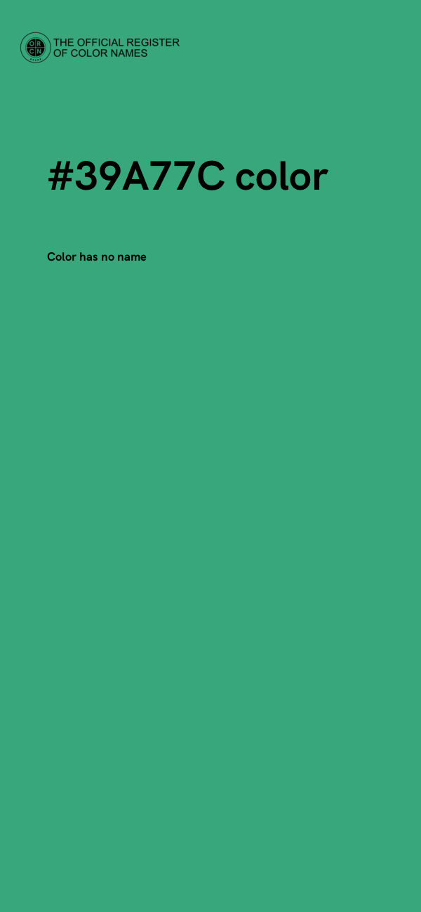 #39A77C color image