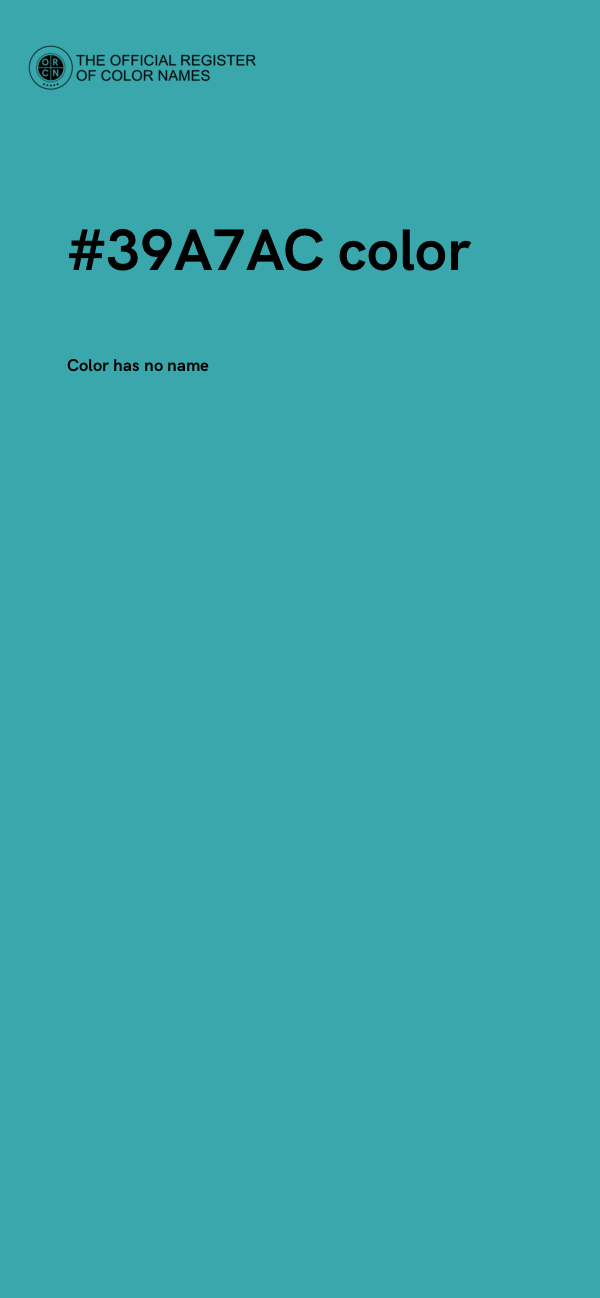 #39A7AC color image