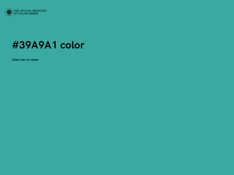 #39A9A1 color image