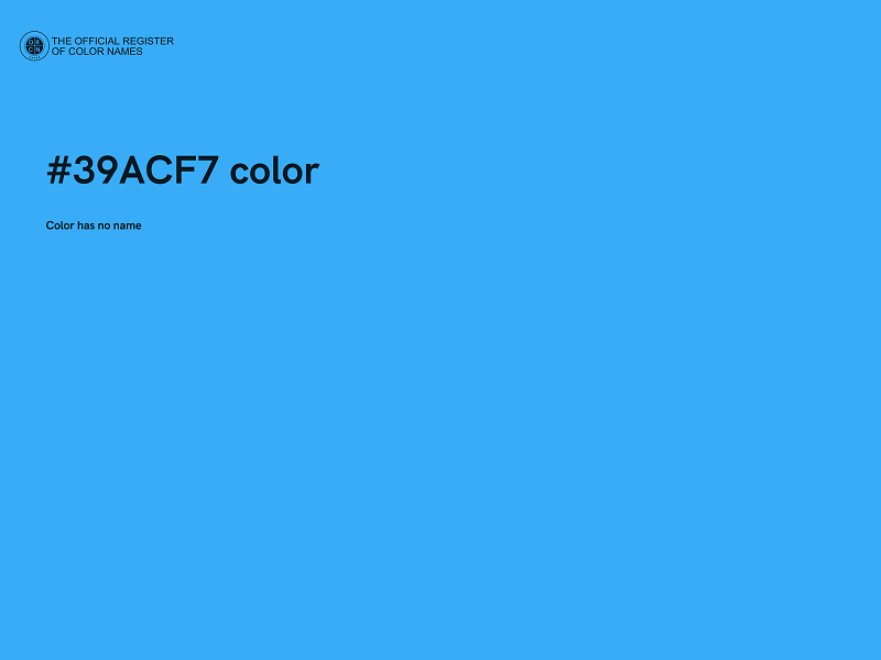 #39ACF7 color image