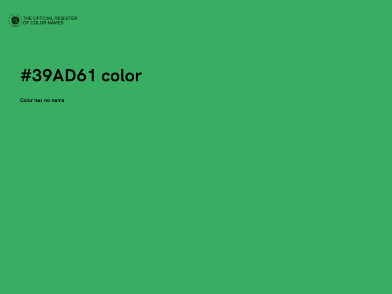 #39AD61 color image