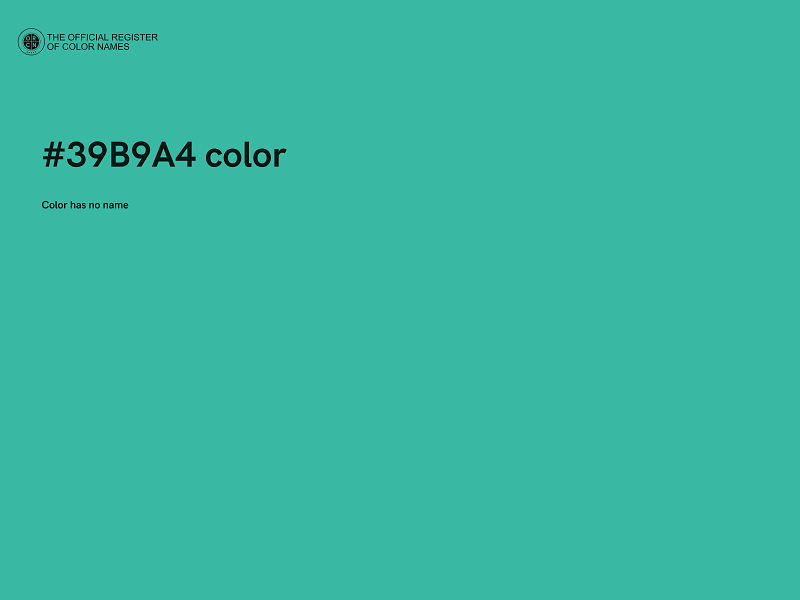 #39B9A4 color image