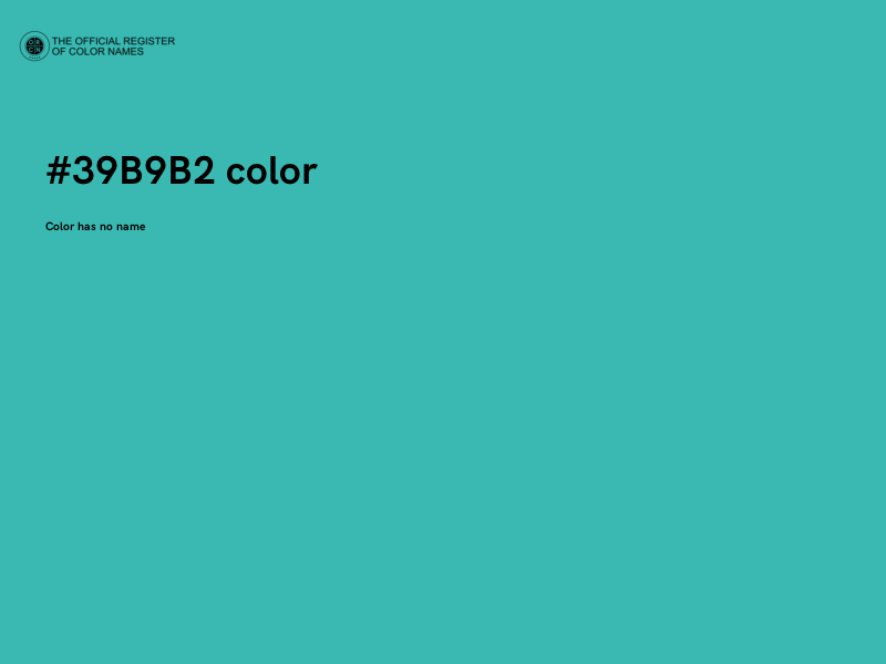 #39B9B2 color image