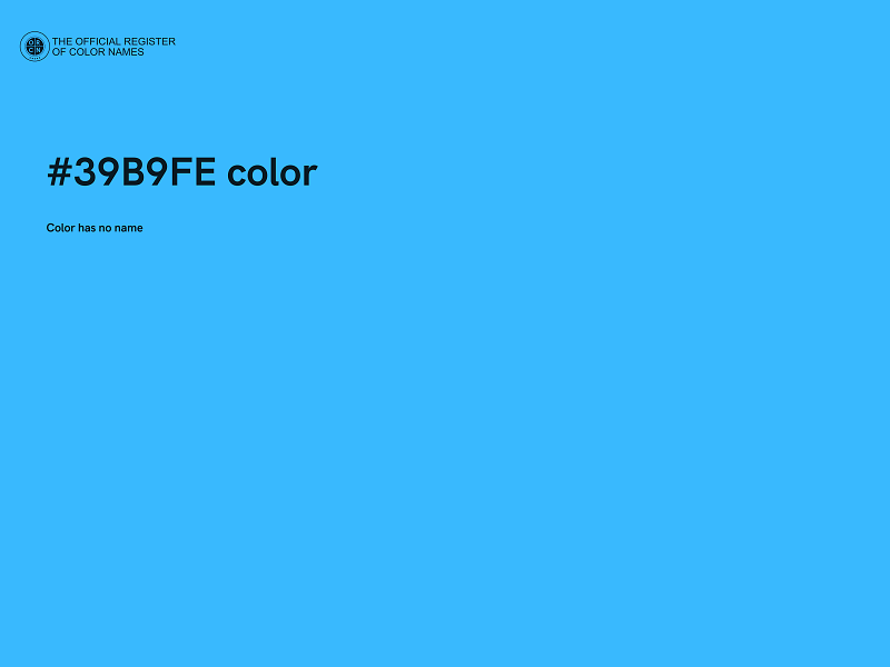 #39B9FE color image