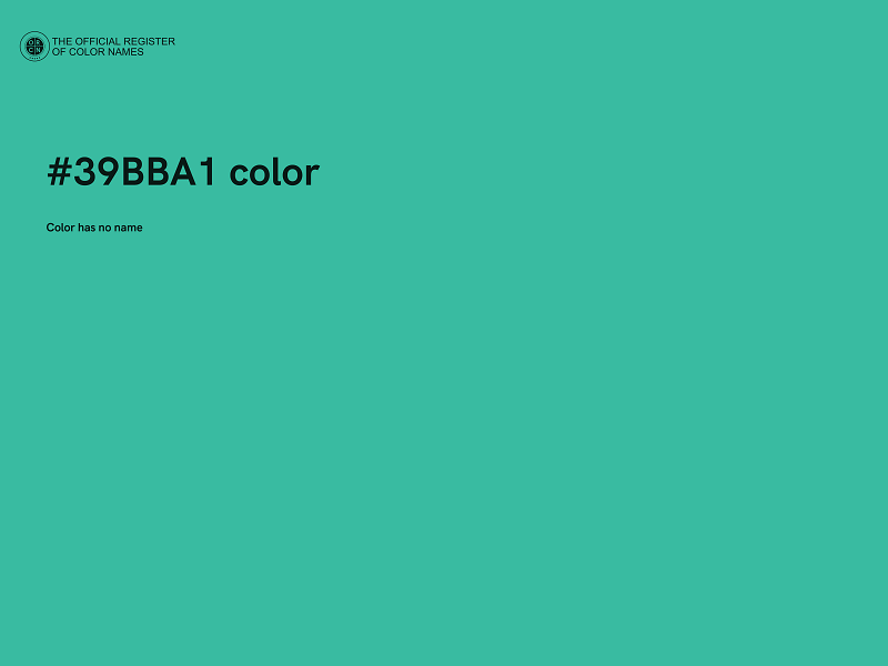 #39BBA1 color image