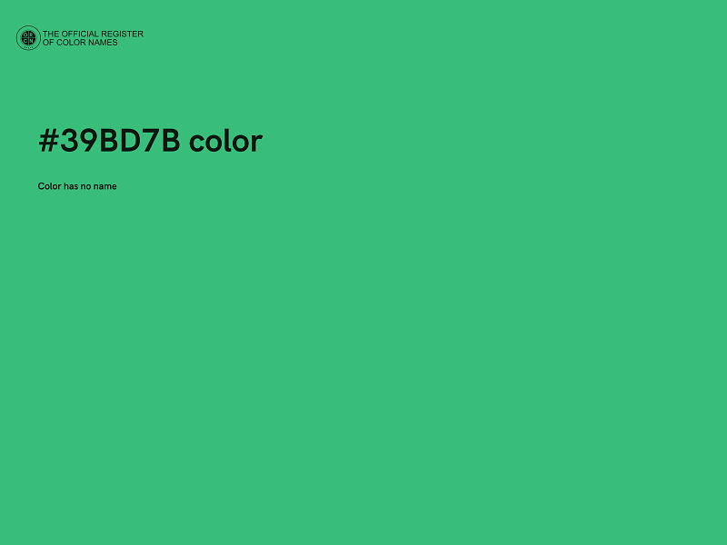 #39BD7B color image