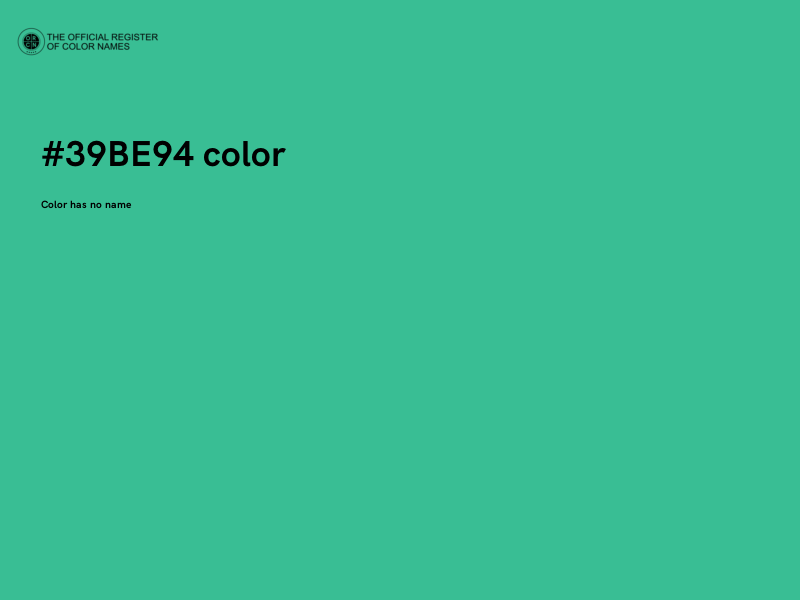 #39BE94 color image
