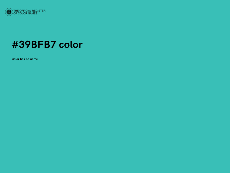 #39BFB7 color image