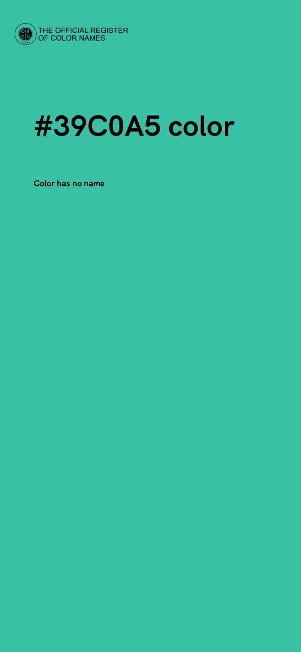 #39C0A5 color image