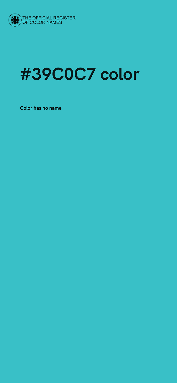 #39C0C7 color image