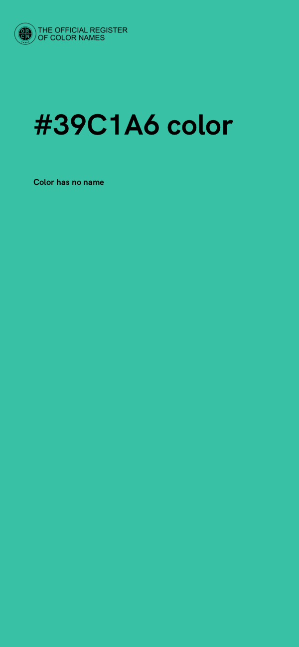 #39C1A6 color image