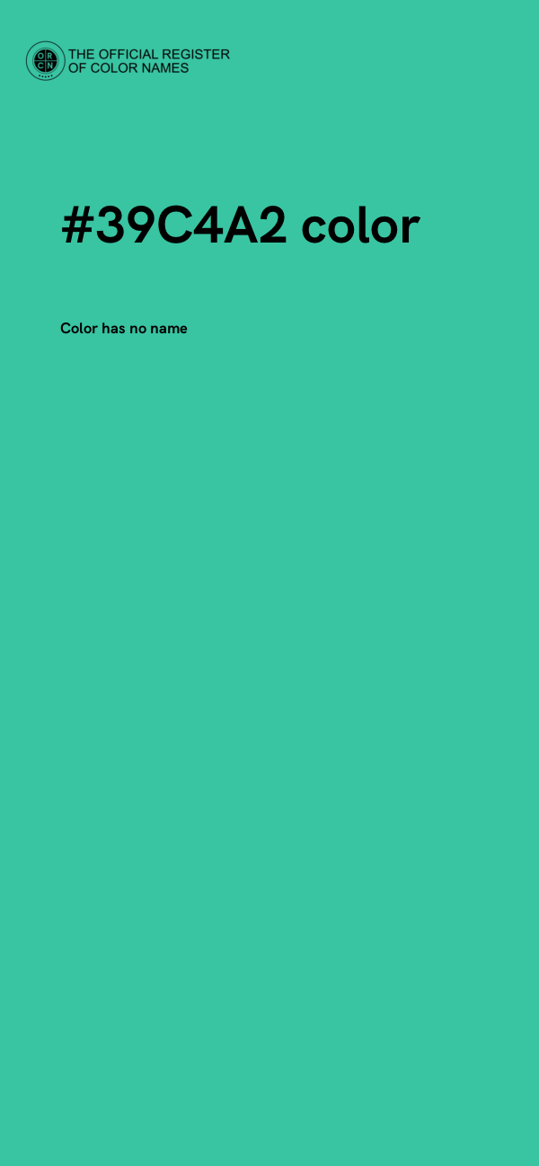 #39C4A2 color image