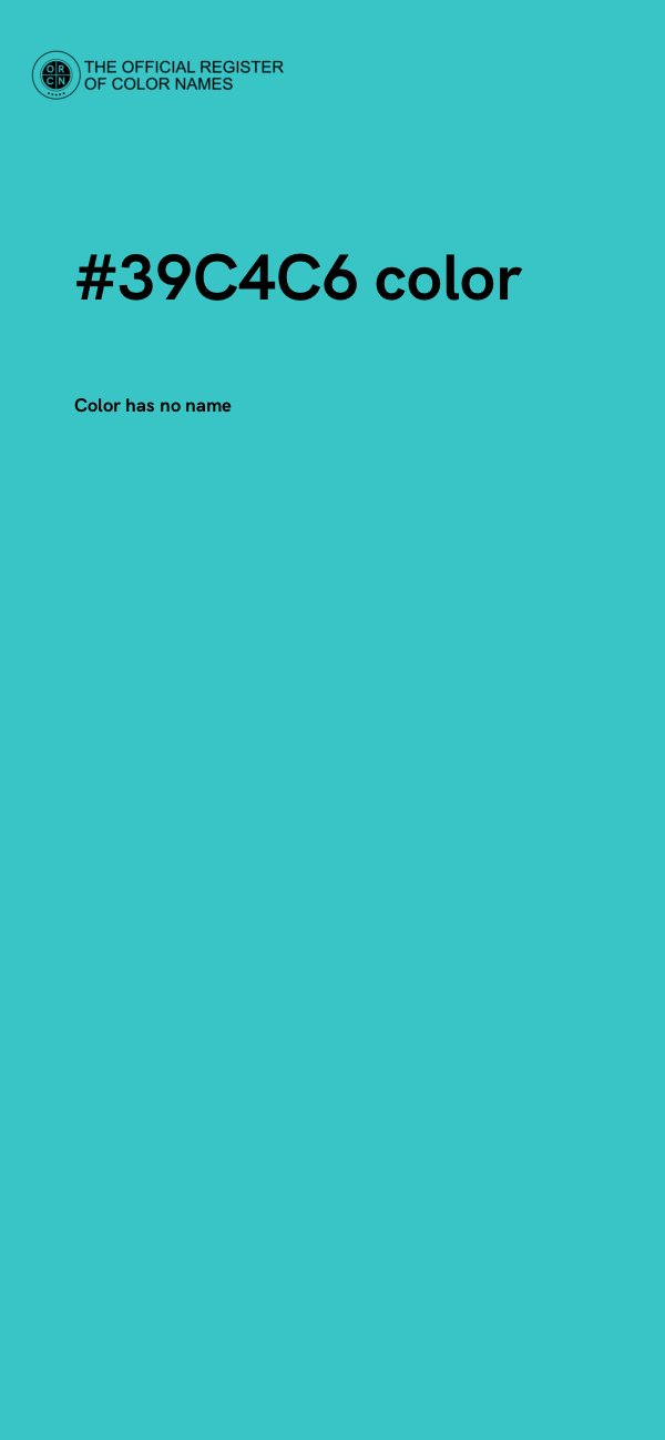 #39C4C6 color image