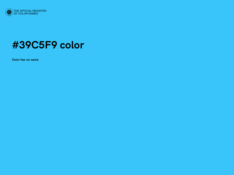 #39C5F9 color image