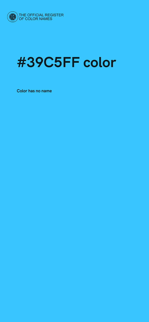 #39C5FF color image