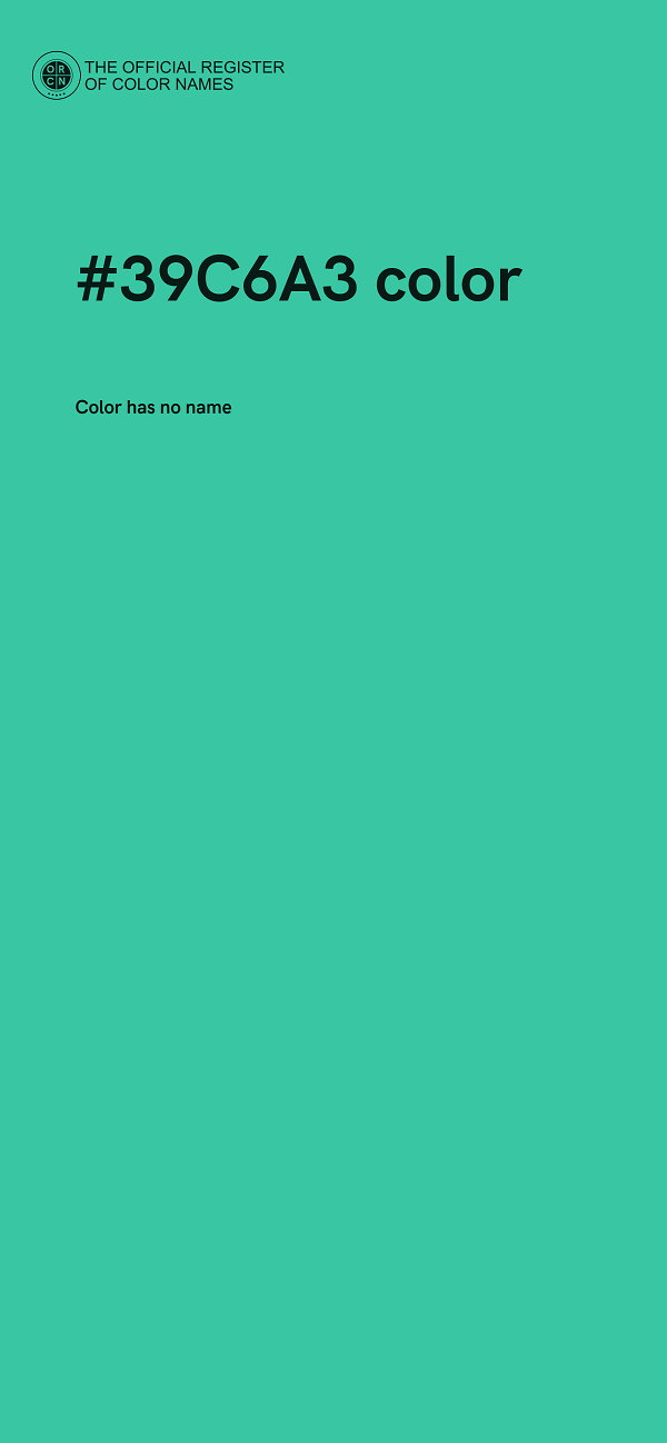 #39C6A3 color image