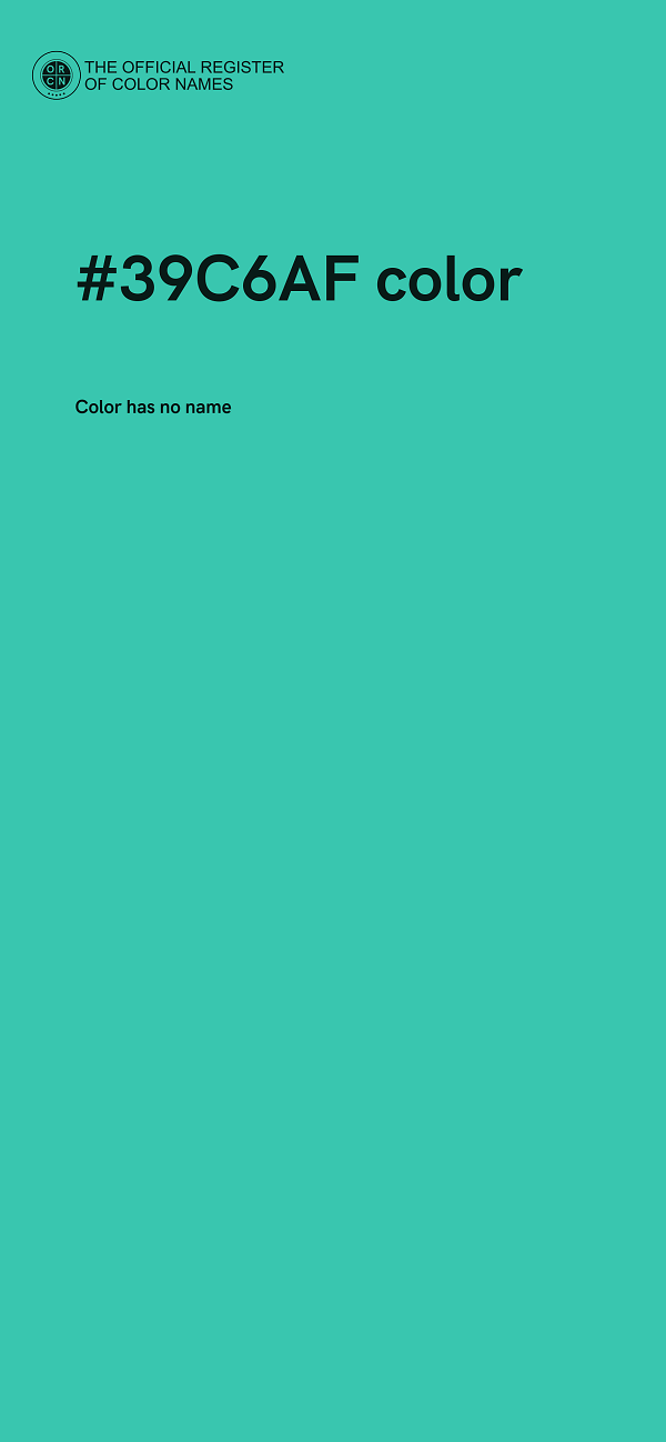 #39C6AF color image