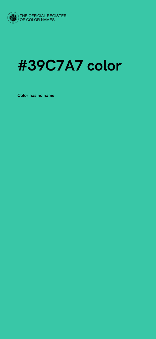 #39C7A7 color image